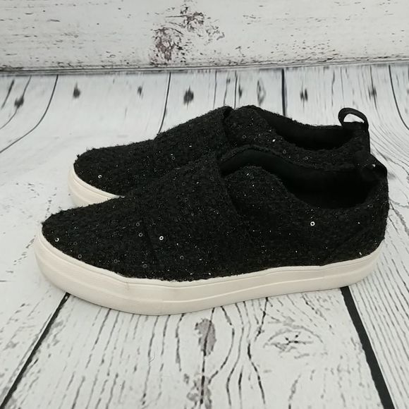 DV by Dolce Vita Larma Black Slip On Sequin‎ Sneakers - Picture 4 of 11
